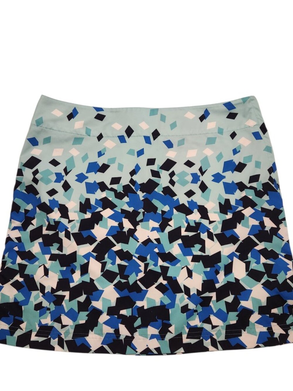 Lija Skort Golf Sport Skirt Womens Size 12 Blue White Geometric Print Activewear